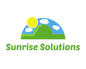 Sun Clouds Nature logo design