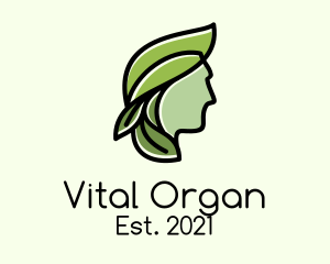 Green Leaf Organic Man logo design