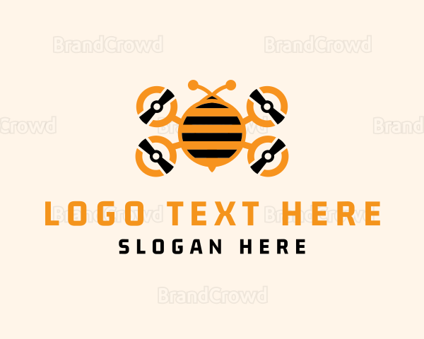 Bee Drone Insect Logo