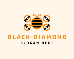 Bee Drone Insect logo design