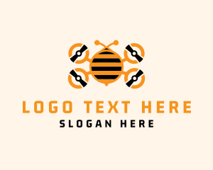 Bee Drone Insect Logo