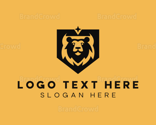 Wildlife Bear Shield Logo