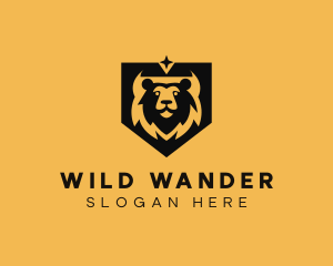 Wildlife Bear Shield logo design