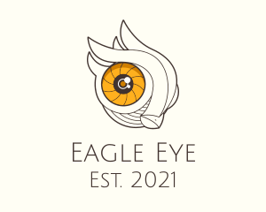 Owl Eye Camera Lens  logo design