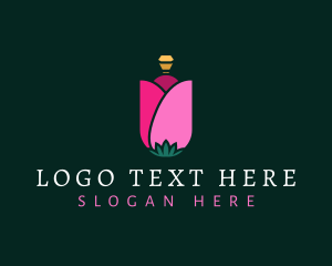 Scent - Floral Perfume Bottle logo design