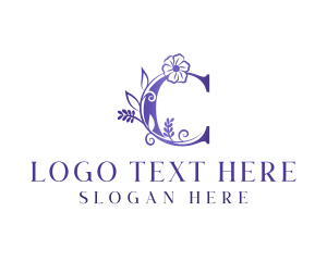 Organic - Natural Floral Decoration Letter C logo design
