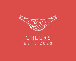 Resto Bar - Beer Handshake Pub logo design