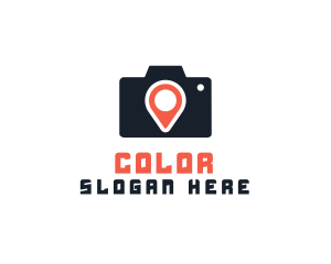 Photography Location Pin logo design