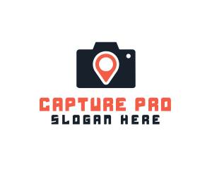 Dslr - Photography Location Pin logo design