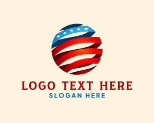 Veteran - USA Flag Veteran logo design