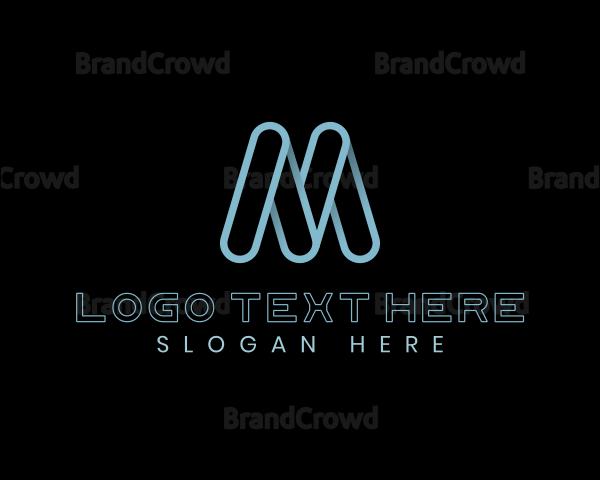 Modern Tech Software Letter M Logo