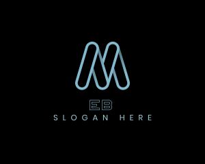 Corporate - Modern Tech Software Letter M logo design