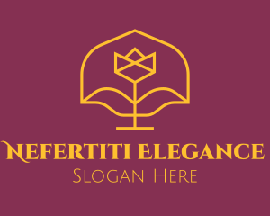 Golden Elegant Flower logo design