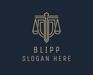 Legal Justice Sword  logo design