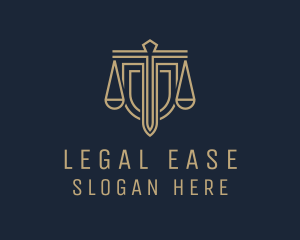 Legal Justice Sword  logo design