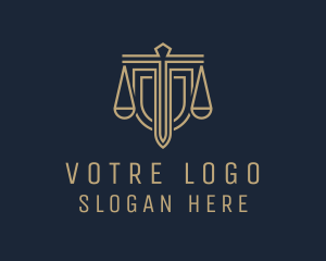 Legal Justice Sword  logo design