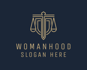 Prosecutor - Legal Justice Sword logo design