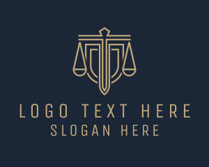 Legal Justice Sword  Logo