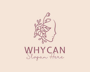 Floral Face Woman Logo