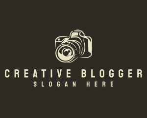 Blogger - Photography Camera Lens logo design