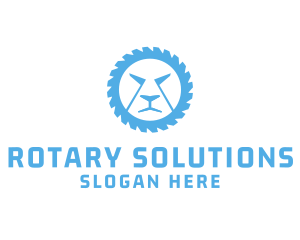 Rotary - Lion Industrial Saw logo design