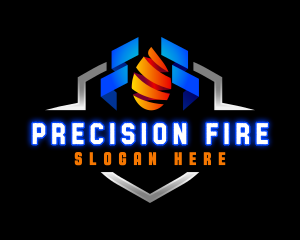 Fire Ice Shield logo design