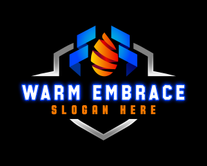 Fire Ice Shield logo design