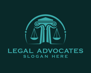 Scale Pillar Lawyer logo design