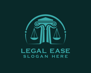 Scale Pillar Lawyer logo design