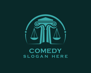 Legal Advice - Scale Pillar Lawyer logo design