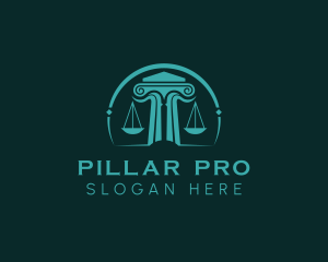 Scale Pillar Lawyer logo design