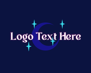 Cosmic - Moon Stars Glow Company logo design