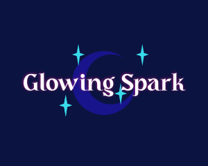 Moon Stars Glow Company logo design