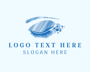 Beauty Blogger - Blue Eyelash Cosmetics logo design