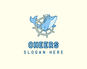 Sailor Dolphin Animal Logo