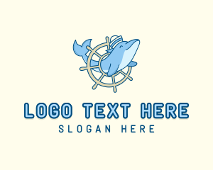 Sailor Dolphin Animal Logo