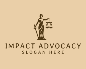 Justice Advocacy Woman logo design