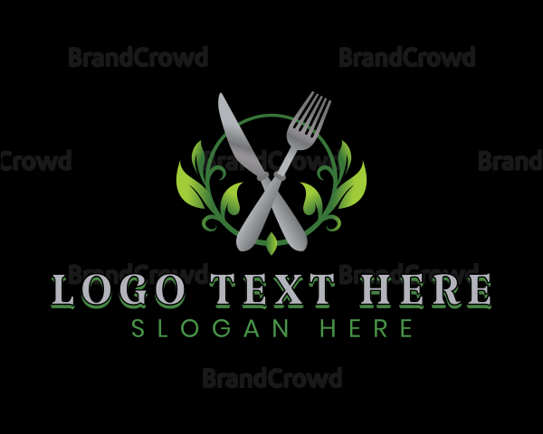 Healthy Salad Food Logo