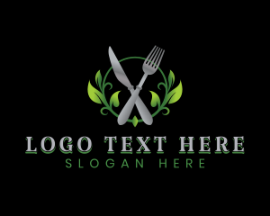 Fork - Healthy Salad Food logo design