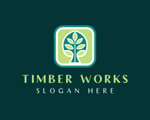 Agricultural Tropical Tree logo design