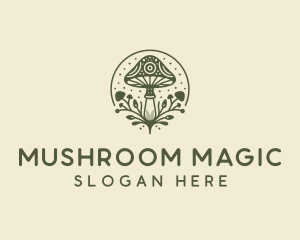 Mushroom - Psychedelic Mushroom Plant logo design