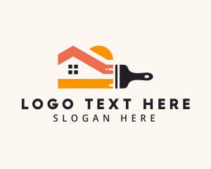 Subdivision - Home Paint Brush logo design