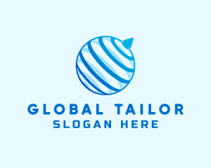 Global Sphere Arrow logo design