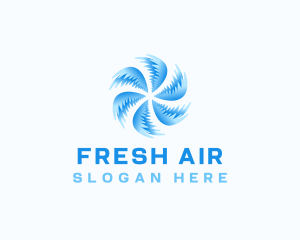 HVAC Fan Refrigeration logo design