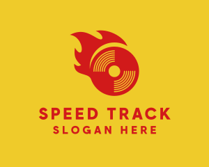 Track - DJ Music Disk logo design