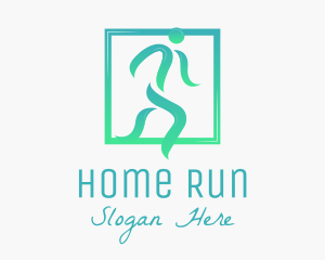 Fitness Running Man logo design