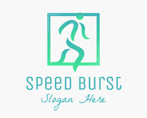 Sprinting - Fitness Running Man logo design