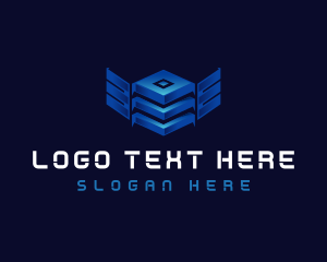 Logistics - Cube Wing Tech logo design