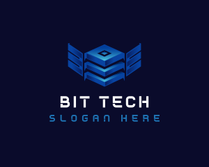 Cube Wing Tech logo design