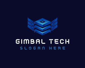 Cube Wing Tech logo design